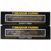 Two boxed Graham Farish N gauge railway BR Class A3 locomotives; Flying Scotsman 60103 (372-378) and