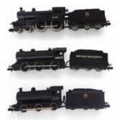 Three boxed Union Mills Models N gauge railway BR locomotives; a Class J26, 65775, a Class J39, 6482