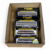 Seven boxed Graham Farish N gauge railway in BR Intercity livery, including two locomotives; a class