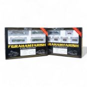 Two boxed Graham Farish by Bachmann N gauge railway train sets: an Atlantic Coast Express Set (370-2
