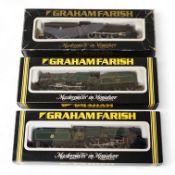 Three boxed Graham Farish N gauge BR locomotives; a King class King John 6026 (1415), a Castle class