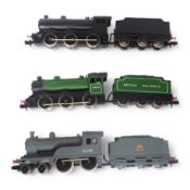 Three boxed Union Mills Models N gauge railway BR locomotives; a Class J39, 64820, a Class J39, unnu