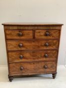 A Victorian mahogany chest, width 106cm, depth 49cm, height 118cm. Condition - good