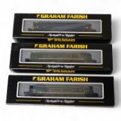 Three boxed Graham Farish N gauge BR diesel locomotives; A class 44 Scafell Pike D1 (371-201), a cla