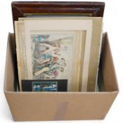 A collection of prints and watercolours to include after John Macwhirter, ‘The incessant roar of hea