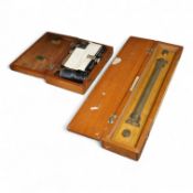 An early 20th century teak cased Stuart's Distance Meter and a late 19th century mahogany cased ‘Cap