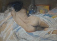 Charles Perron (French, 1893-1958), Study of a reclining nude woman, Cadres et Encadrement, Paris la