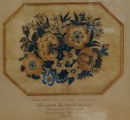 Grace Appleyard, Still life of flowers, inscribed to the mount Grave Appleyard, Holmer House, Hebden