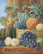 Giovanni Barbaro (AKA Arthur Dudley 1864-1915), Still life of fruit, signed and dated, watercolour,