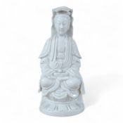A 19th century Chinese blanc de chine figure of Guanyin, 19cm high