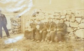 James Valentine (1815-1880), 'Group of Natives, St Kilda', circa 1860-1880, albumen print, 17.5 x 27