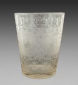 A massive Bohemian 'Four Seasons' beaker, c.1700