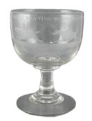 A horse racing rummer, probably Newcastle, dated 1812