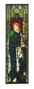 Attributed to Henry Holiday (1839-1927) for James Powell & Son: A stained and painted glass panel de