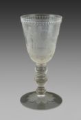 A Potsdam engraved goblet, c.1700-15, in the manner Gottfried Spiller