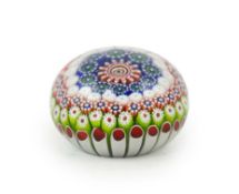 A rare St. Louis concentric millefiori paperweight, mid 19th century