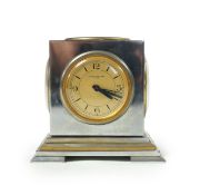A French Art Deco chrome and gilt desk compendium c.1930