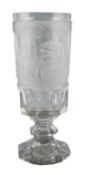 A Bohemian ‘hunting’ Stangenglas in rock crystal style, c.1840-60