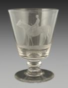 A Newcastle horse racing rummer, c.1861