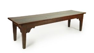 A 19th century rectangular oak refectory dining table