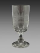 A Victorian horse racing goblet, c.1875