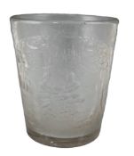 Two Bohemian engraved glass beakers, c.1680-1700
