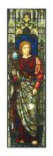 Attributed to Henry Holiday (1839-1927) for James Powell & Son: A stained and painted glass panel of