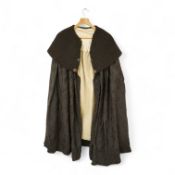 A 19th century German black fabric cape