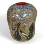 A Kosta Boda multi-coloured art glass vase, 14.5cm