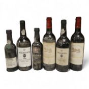 Two bottles of Warres 1988 vintage Port, a half bottle of Taylor's 1997, a Taylor's 10 year old