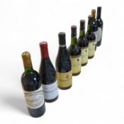 Eight bottles of red wine including three bottles of Chateau Talbot Saint Julien 1975, Chateauneuf
