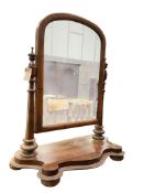 A Victorian mahogany toilet mirror, width 76cm, depth 35cm, height 88cm
