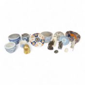 A large collection of various Chinese and Japanese ceramics and collectables to include a 19th
