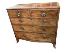A Regency mahogany chest of drawers, width 103cm, depth 51cm, height 96cm