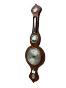 A 19th century rosewood wheel barometer, height 94cm