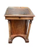 An early Victorian mahogany Davenport, width 54cm, depth 53cm, height 80cm