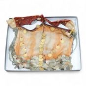 A Bedouin replica coin set woven headdress