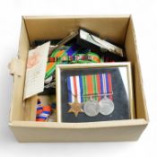 A large mixed group of World War Two medals