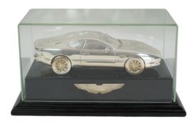 An Elizabeth II miniature silver model of an Aston Martin DB7 Vantage, by Aston Martin Lagonda Desig