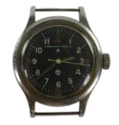 A gentleman's steel International Watch Company Mark II R.A.F Navigators manual wind wrist watch iss