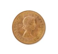An Elizabeth II sovereign coin