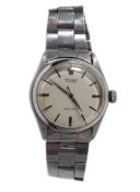 A gentleman's 1950's stainless steel Rolex Oyster Precision manual wind wrist watch