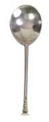 A mid 17th century silver seal top spoon, indistinct hallmarks
