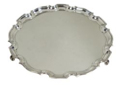 A George V silver salver, by Bravingtons Ltd