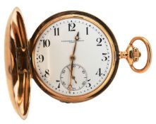An early 20th century Swiss 14k gold Vacheron & Constantin keyless lever hunter dress pocket watch