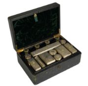 A gentleman's William IV gilt tooled leather travelling toilet case, by 'Edwards, Manufacturer to Hi