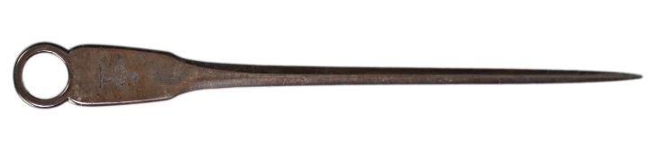 A George IV meat skewer, by William Bateman II, London, 1832, 24,8cm.