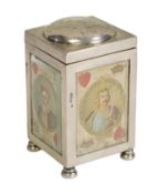 An Edwardian silver playing card box, with domed hinged cover, by William Neale Ltd