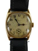 A gentleman's George V 18ct gold Rolex manual wind wrist watch