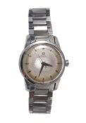 A gentleman's 1956 stainless steel Omega Seamaster Automatic wrist watch